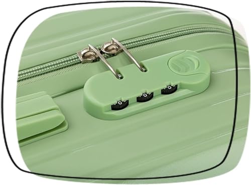 20-Inch Lightweight Hard Shell Travel Suitcase, ABS Luggage with Combination Lock, 4 Dual Spinner Wheels, Carry-On Suitcase for Men & Women4