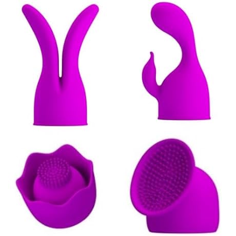 Purple 4PCS Deluxe Magic Wand Plus Head Covers - Enhanced Quality of Life