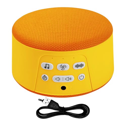 White Noise Machine - Portable Sleep Sound Soother with Auto-Off Timer | Rechargeable Gadget for Adults Babies Kids, Ideal for Hotel Travel Meditation Privacy and Peaceful Sleeping in Apartments