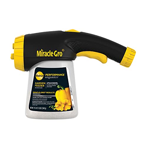 Miracle-Gro Performance Organics Garden Feeder 12 oz. - Includes First Feeding of Miracle-Gro Performance Organics Plant Nutrition Inside - Feed Vegetables Flowers and Herbs While Watering