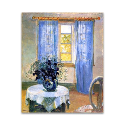 Tableau clematique par Ancher une impression sur toile celebre pour salon 98x70cm