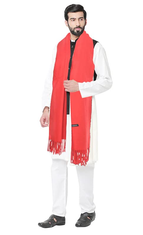 manra Men's Cashmere Soft Feel Warm Wool Solid Plain Muffler/Scarf/Stole for Winter Season-picture-36