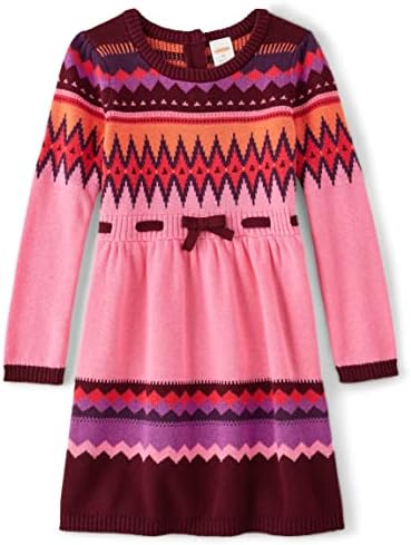 Gymboree Baby Girls and Toddler Long Sleeve Sweater Dresses Playwear, Spice MKT Print, 5T US
