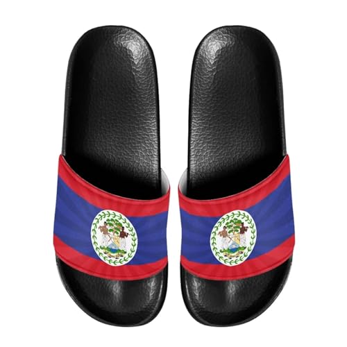 Doojoayie Flag Pattern Summer Slippers for Women Outdoor Open Toe Slide Sandals