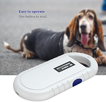 Pet Microchip Scanner, Handheld Animal Chip Reader Portable RFID Reader Supports for ISO 11784/11785, FDX-B and ID64 RFID