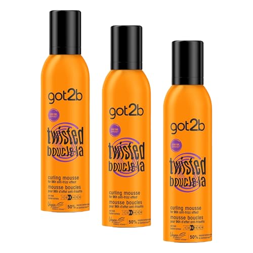 Schwarzkopf - Got2b - Mousse Coiffante Cheveux - Définition des Boucles - Anti-Frisottis - Ondulés à Bouclés - Aérosol 250 ml (Lot de 3)