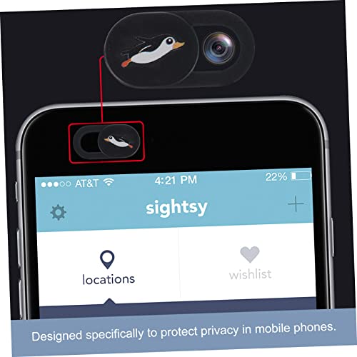SOLUSTRE 8 Pçs Anti-Peeping Capa De Privacidade Latop Adesivos Pretos Capa De Câmera De Telefone Cap