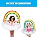 BigMouth Inc Lil’ Water Float - Pool Floaties for Infants Babies & Kids Ages 1-3, for Beginner Swimmers, Easy to Inflate and Durable - Happy Rainbow