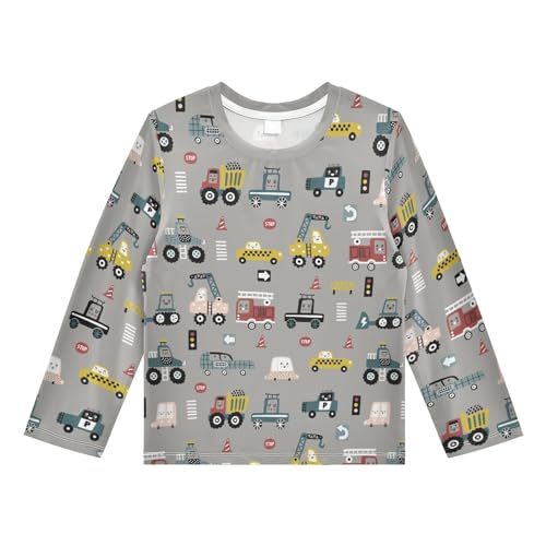 Image of CaTaKu Boys Swim Shirt Toddler Rash Guard Long Sleeve Swimsuit for Boys Girls UPF 50+ 3-12T