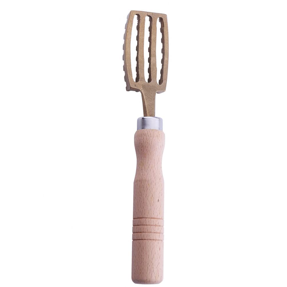 Hemoton Portable Fish Skin Cleaner Tool Brass Handle Efficient Seafood Scale Remover for Home Restaurant and Supermarket Use