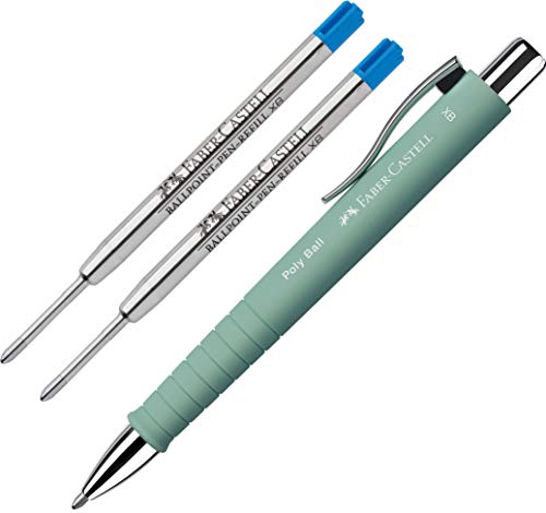 Faber-Castell - Kugelschreiber Poly Ball XB (mintgrün + 2 XB Minen blau)