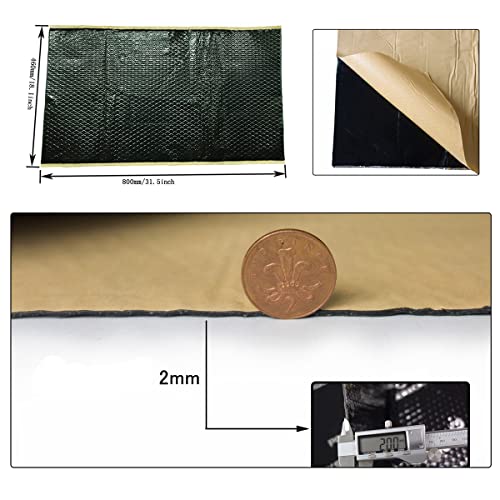 36sqft Car Sound Deadening Mat Sound Deadener Material Insulation Audio Noise Insulation & 3 Tools