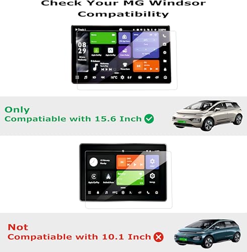 Image of OHAYO Screen Guard Combo for MG Windsor EV & EV Pro 2024-2025 | Compatible with Exclusive, Essence, Exclusive Pro & Essence Pro | 15.6 inch Infotainment Screen + 8.8 inch LCD Instrument Cluster Protector | Car Accessories (Not Tempered Glass)