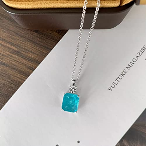 Pendentif argent 925 anti-allergie avec gemme 9x10mm pour femme