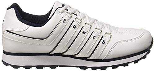Image of Lakhani Men's Touch 718 White-Navy Running Shoes - 9 UK /India (44 EU) (Touch 718)