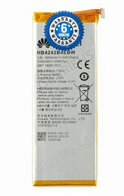 Image of Original HB4242B4EBW Battrey for Honor 6, 4X, 7i Battery with 6 Month Warranty****(V65)
