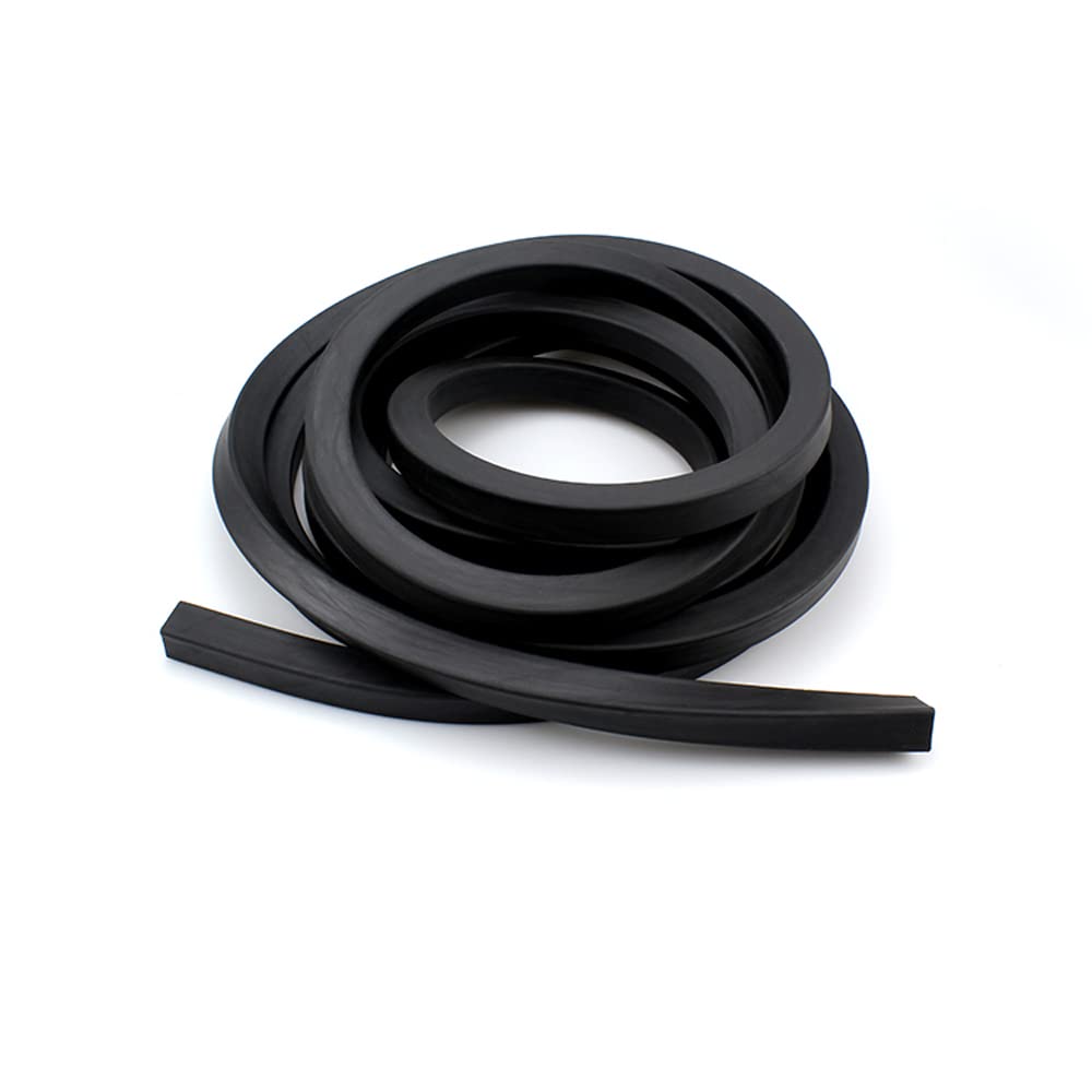 Fasoli Black Solid Nitrile Rubber Strip Square Nbr Sealing Strip 1M For Marine Seal Oil Resistant 4X4mm 6X6mm 8X8mm 10X10mm 12X12mm (Color : 1 Meters, Size : 4X4mm)