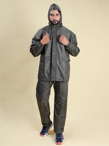 Image of Rupa mens Rupa Rainwear for Men, Waterproof Nylon Blended Rain Jacket with Pants and Carry Bag,Pack of 1