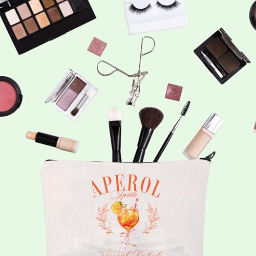 Aperol Spritz Bachelorette Trip Makeup Bag Aperol Gift Aperol Spritz Themed Gift Italian Summer Spritz Gift Cocktail Gift (Aperol Spritz Bag UK) - Image 3