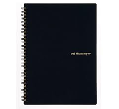 Maruman MNEMOSYNE Notebook 9.92 x 7.05 Inches (B5), 7mm ruled 30-line, 80 Sheets (N194A), Black