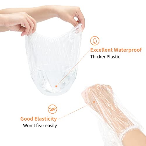 GCQQ-100Pcs-Disposable-Shower-Caps-45CM-Shower-Cap-Shower-Caps-for-Women-Uk-Plastic-Hair-Cap-Elastic-Clear-Disposable-Shower-Caps-shower-cap-for-long-hair-dying-hair-plastic-caps-for-Hotel-Spa