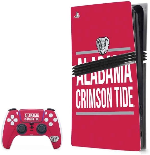 Skinit Decal Gaming Skin Compatible with PS5 Pro Bundle - Officially Licensed University of Alabama Primary Logo Design