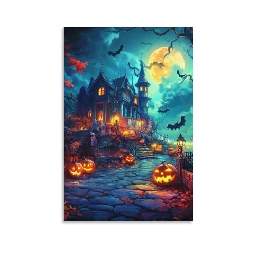 Impression sur toile Halloween YJKDIIAEE grand tableau mural 50x75