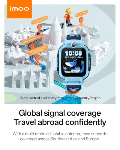 Image of imoo Z3 Kids Smartwatch, 4G Video /Voice Call & Real-time GPS Tracker, 1.5″ HD Screen IP68 20m Waterproof, 8GB Large Storage Parent Control and Safety Protection(Blue)