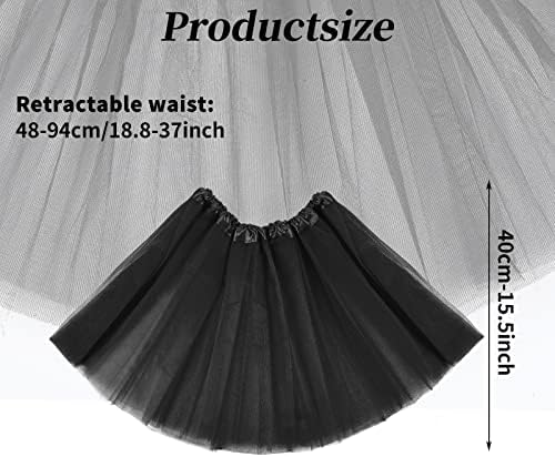 Women's Tulle Skirt Teen Adult Classic Elastic 3 Layered Tulle Tutu Skirt for Dress-up Parties Dancing for Women and Teens