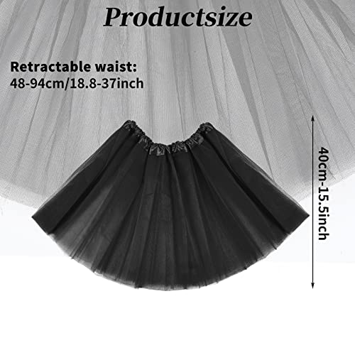 Tüllrock Yolev Schwarz für Damen Klassisches Tutu für verschiedene Anlässe