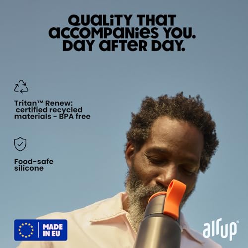 AIR UP® water bottle Gen2 original starter set with pods in 5 flavours I 600ml drinking bottle with sugar-free flavouring I dishwasher-safe, BPA-free I in Grey