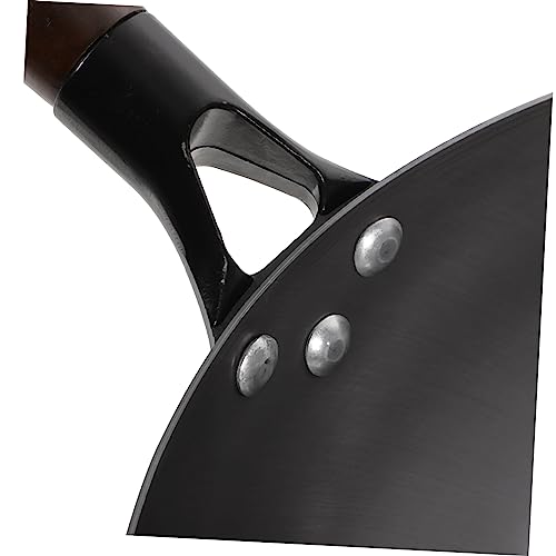 Wok tradicional de hierro con mango de madera miniatura 4