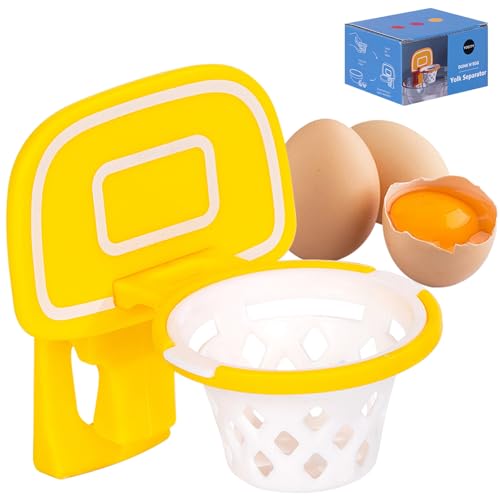 Separateur Oeuf Jaune et Blanc Panier de Basket, Separateur Oeuf Panier de Basket, Filtre de D'œuf en Plastique, Accessoire de Cuisine Pratique pour Séparer...