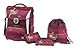 Schneiders Vienna Schulranzen Set Plus, Lazy Lewis, 4 teilig, inklusive Federmappe, Sportbeutel und Schlampermappe, 40 cm, Dunkelrot