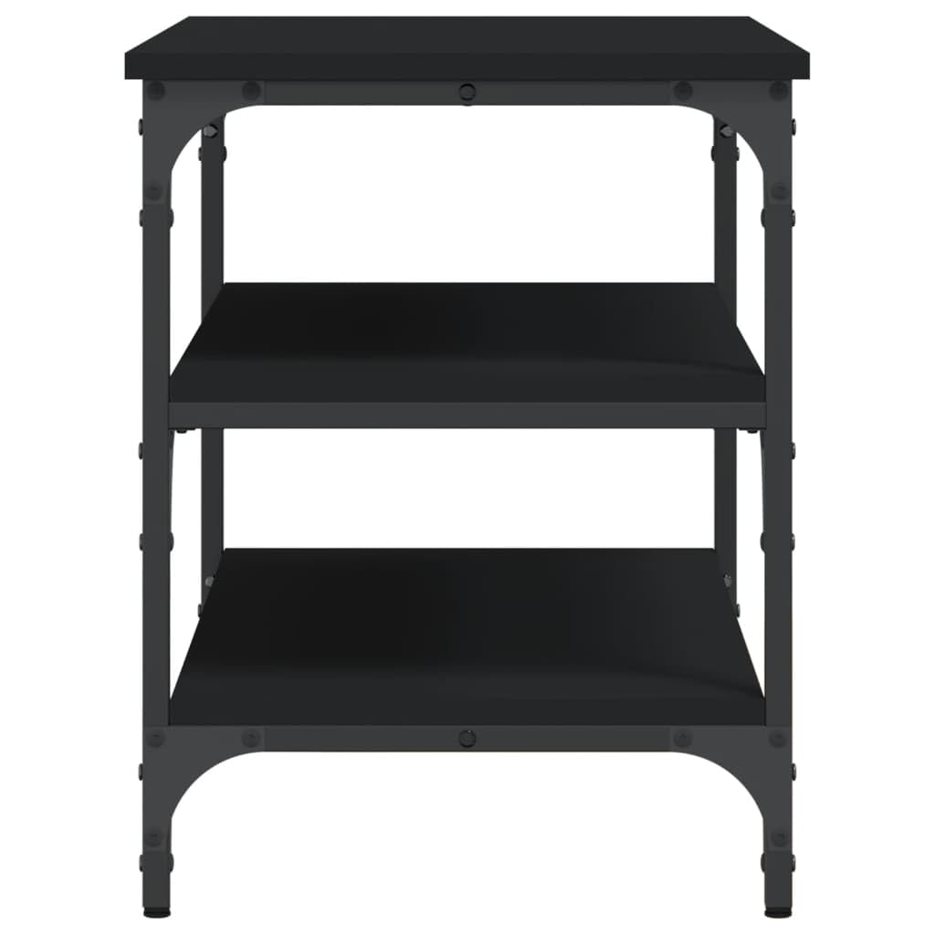 Stojak na buty czarny 70 x 38,5 x 49 cm z drewna wielowarstwowego z 3