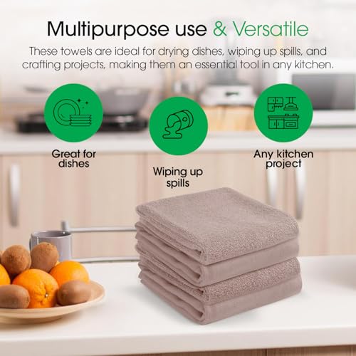 Toallas de cocina de rizo DG Collections de algodón rosa con alta absorción 4