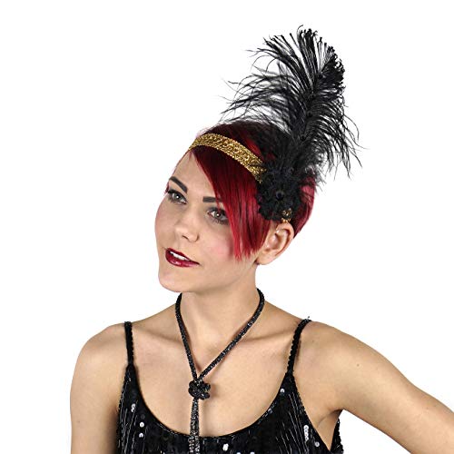 1920s Headpiece Feather Hair Accessories - Gatsby Costumes for Woman Flapper Headband