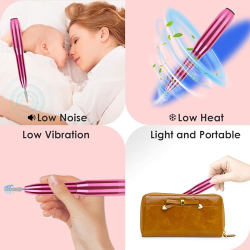 RETOLIT 16 in 1 Nail Drill Machine Professional, 20000 RPM Electric Nail File USB, Adjustable Speed Manicure Pedicure Kit with Drill and 56 Polishing Bands, Nail Tools Acrylic... - Image 4