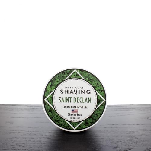 Saint Declan Shaving Soap, Clean aroma, Infused with butters and oils, 4oz.