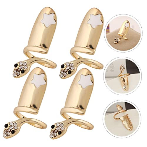 Décorations d'ongles bague de capuchon pour soirée et fête