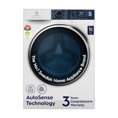 Image of Electrolux 9kg 5 Star Front Load Washing Machine, 3 Year Warranty, AutoSense Technology, Full Load Vapour Wash, Hygienic Care, Woolmark, EcoInverter Motor, UltimateCare 500, EWF9024R5WB, White