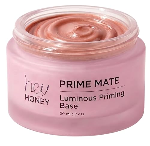 Hey Honey Prime Mate Luminous Priming Base, Hydrating Makeup Primer with Honey Extract and Hyaluronic Acid, 50 ml