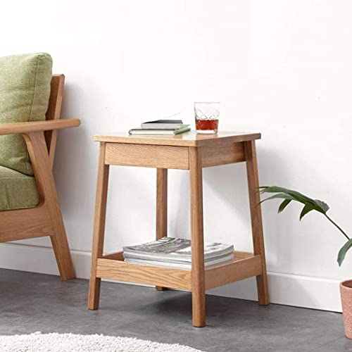 Table basse moderne double couche - Table d'appoint salon carrée - 7