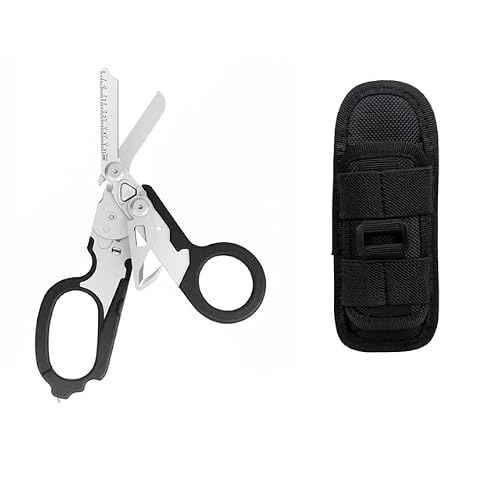 Wykj 6 In 1 Raptor Emergency Response Shears Multifunctional Scissors With Strap Cutter And Glass Breaker With Compatible Holster (Shears With Bag) #TOP2