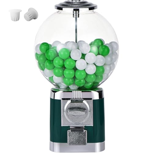 GmpTzitzith Dispensador de Chicles Profesional, Dispensador de Bolas de Chicle, Máquina Expendedora de Dulces y Caramelos para Uso Estable Green