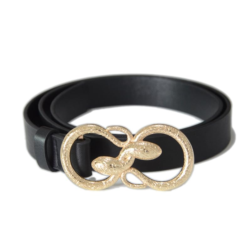 Mujer Vestido Cinturón De Mujer De Cuero Con Hebilla De Anillo De Serpiente Decorativo Para Mujer Con Abrigo