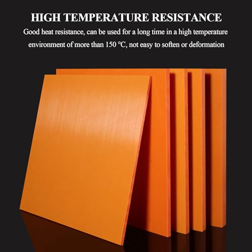 DFDPAXL Bakelite Plate Insulation Phenolic Resin Board Bakelite Sheet Thickness 12Mm, 200×200Mm-300×400Mm for Electrical Equipment,300×300×12mm