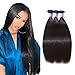 Faddishair Straight Hair Bundles 14 16 18 Inch Brazilian Human Hair Bundles 100% Unprocessed Virgin Hair 7A Human Hair Natural Color Remy Hair Weave Total 300g/10.5oz