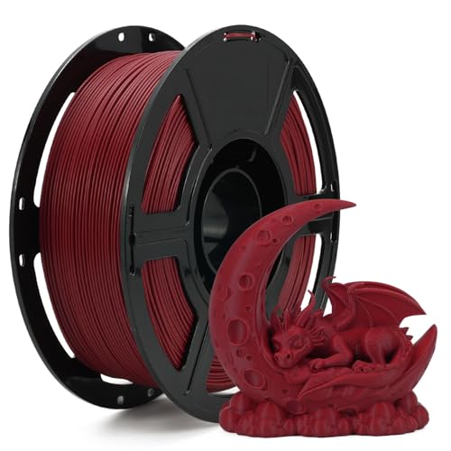 Image of FLASHFORGE High Speed PLA+ 3D Printer Filament Ruby Red, Enhanced Melt Flow for Faster, Smoother Prints, 500mm /s Rapid Printing, Feature Sleek Matte Finish, Rich and Solid Color