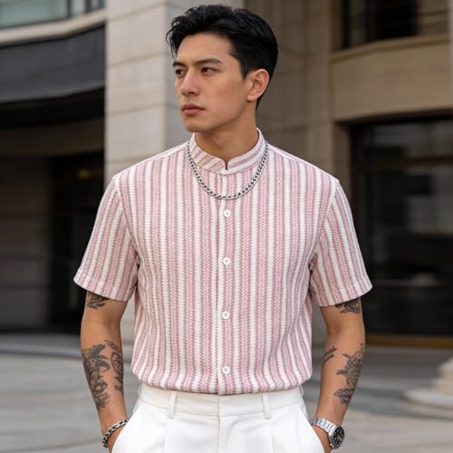Image of Lymio Men Shirt || Striped Shirt for Man || Half Sleeve || Stylish Look (Packs Also Available) (Crazy-Half)